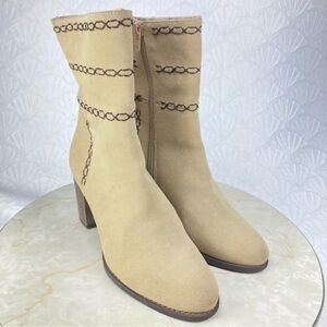 Lulu’s Boots Womens Size 6 Tan Aurora Suede Band of Gypsies Mid Calf Boots